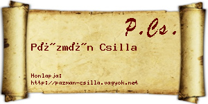 Pázmán Csilla névjegykártya